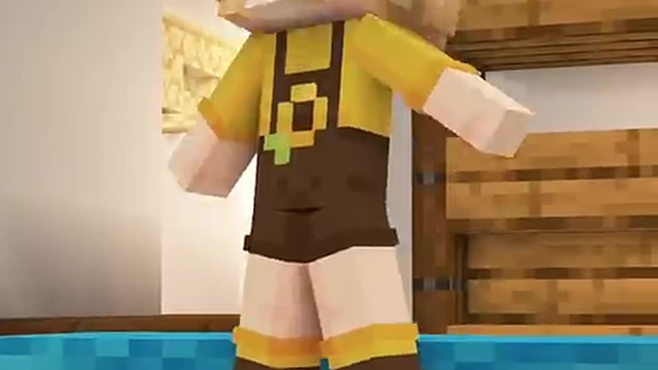 Daisy is home alone in Minecraft