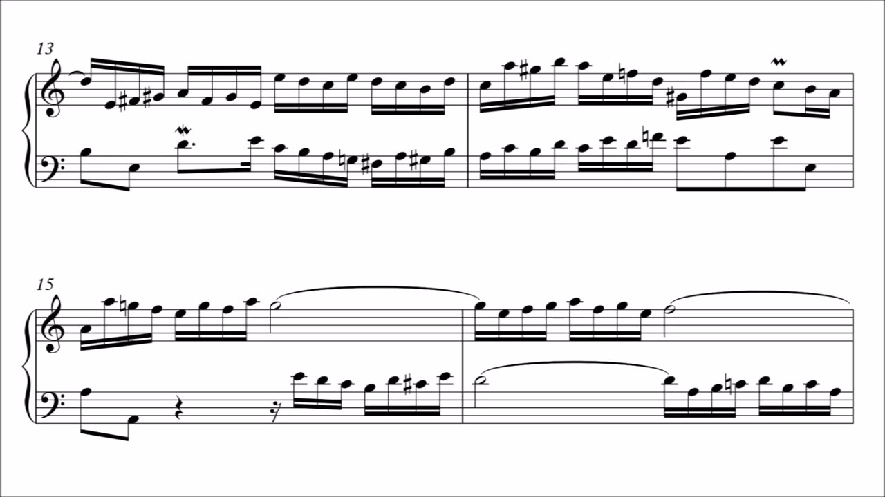 Bach Invention 1 in C Major, BWV 772(with sheet music, Noten)