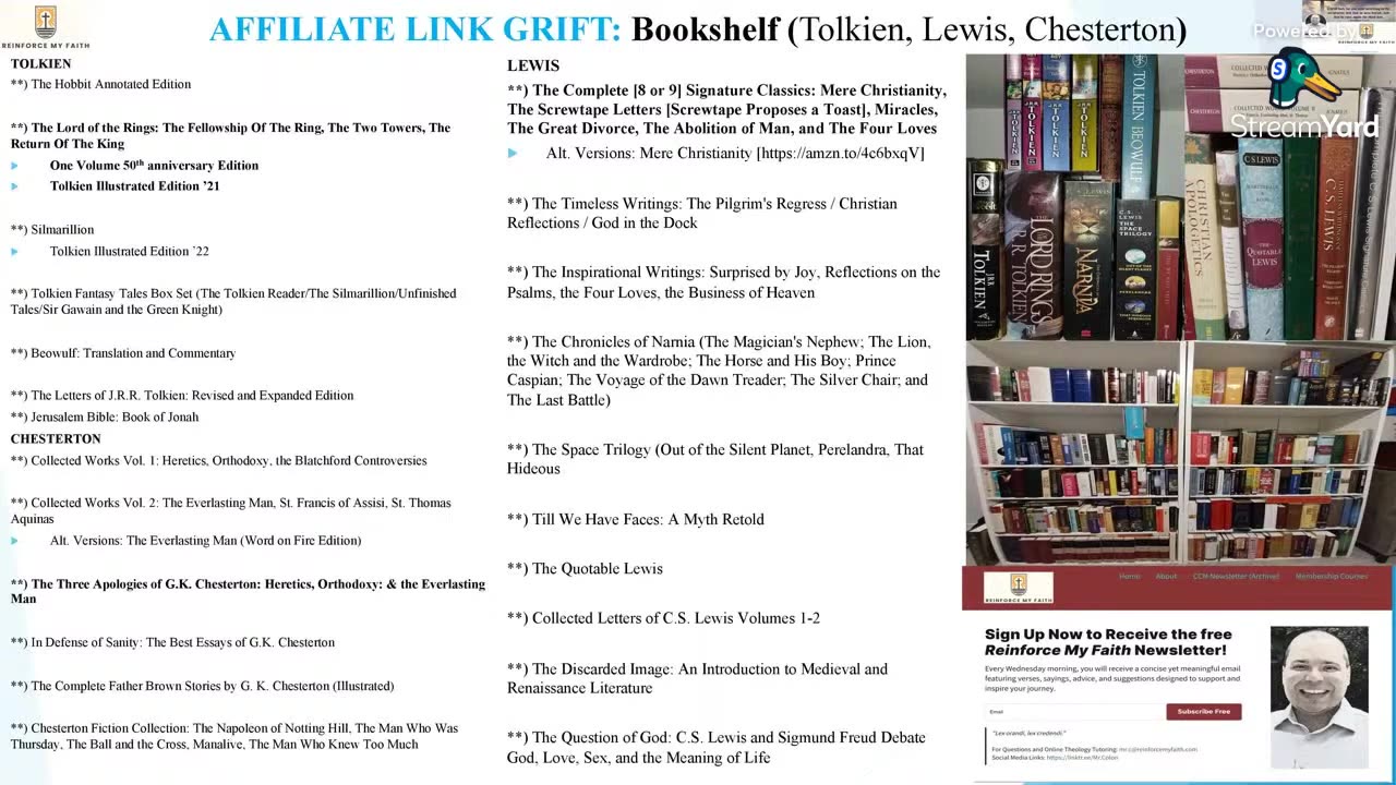 AFFILIATE LINK GRIFT: Books on Tolkien, Lewis & Chesterton