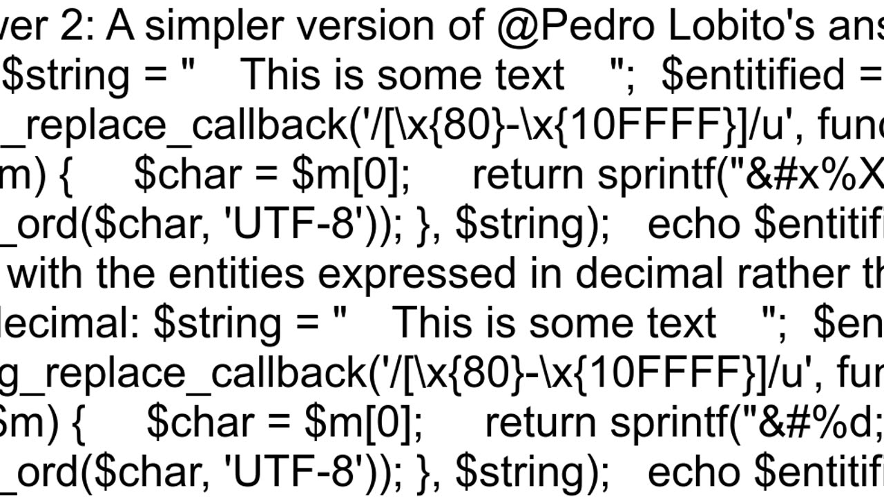 How do I convert Unicode special characters to html entities