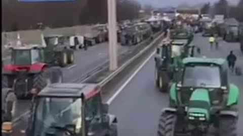 FRANCE: Farmers dump dung on establishments and block roads in protest....