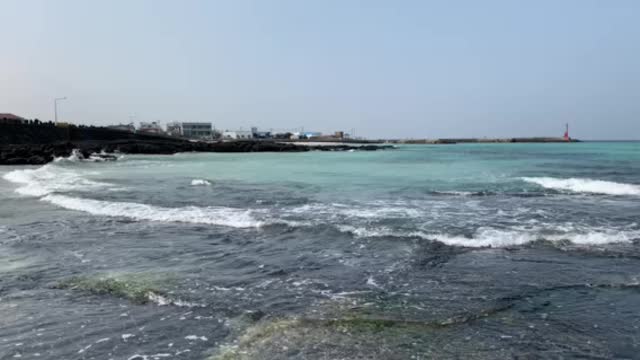 Calm Wave Jeju Island Sea, South Korea