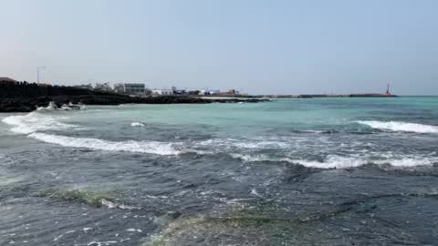 Calm Wave Jeju Island Sea, South Korea