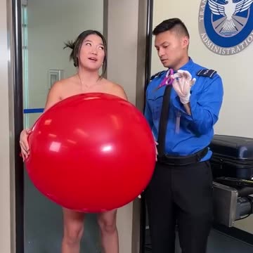 Hot Girl gets her balloon busted