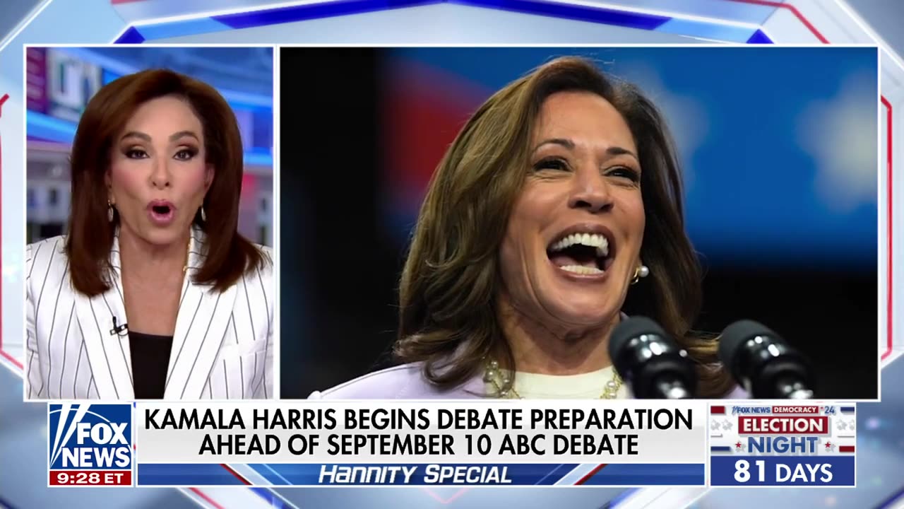 Judge Jeanine Exposes Kamala Harris: What Is She Afraid Of?