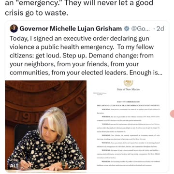 Governor Michelle Grisham Is Unconditional