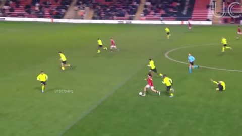 man utd youth player hanibal mejbri at old trafford