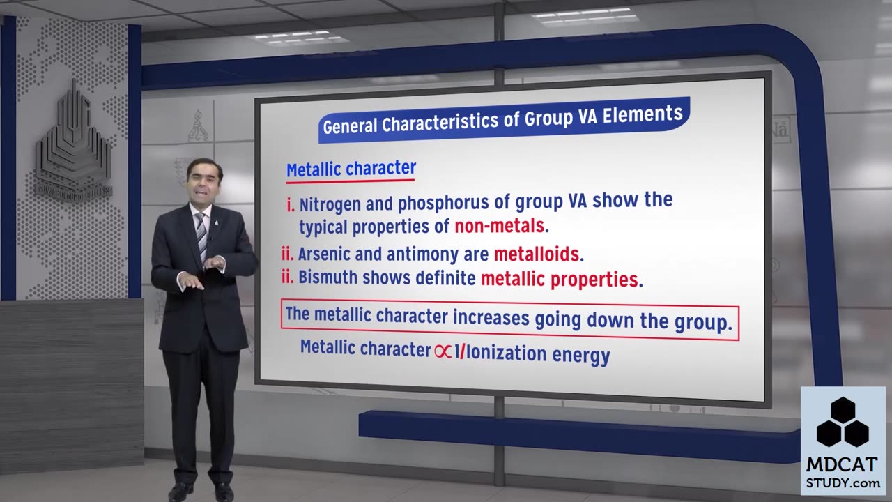 LEC#1 GENERAL CHARACTERISTICS OF GROUP VA ELEMENTS