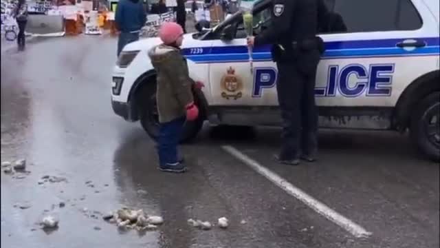 Little girl honours our Police!