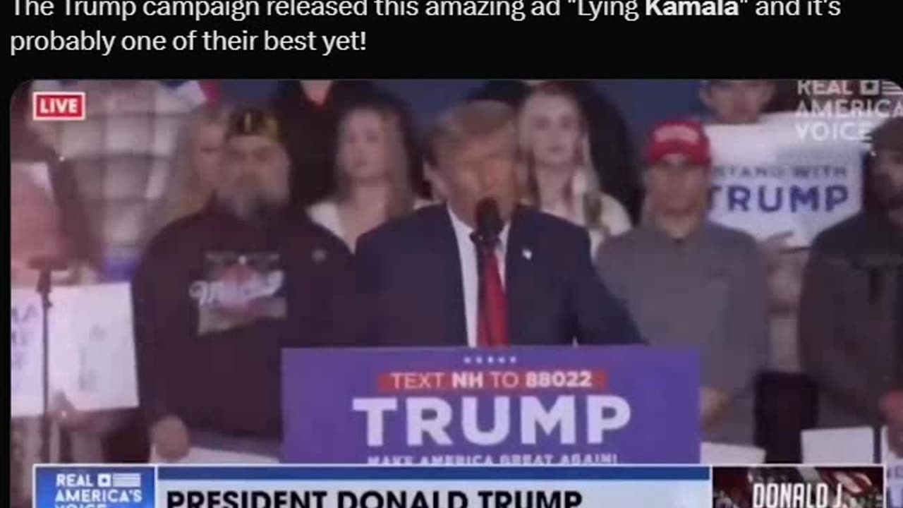 The Trump campaign released this amazing ad "Lying Kamala"