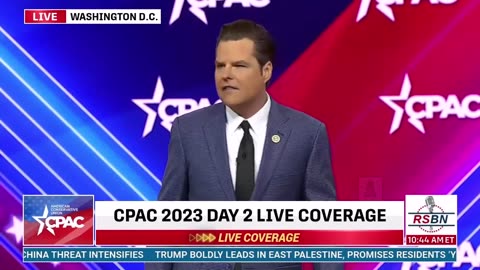 Matt Gaetz: Abolish the FBI, CDC, DOJ if they do not come to heel for We the People