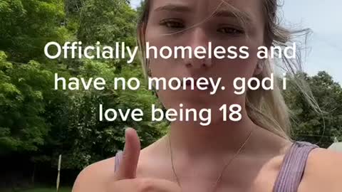 Officially homeless and have no money. god i love being 18。