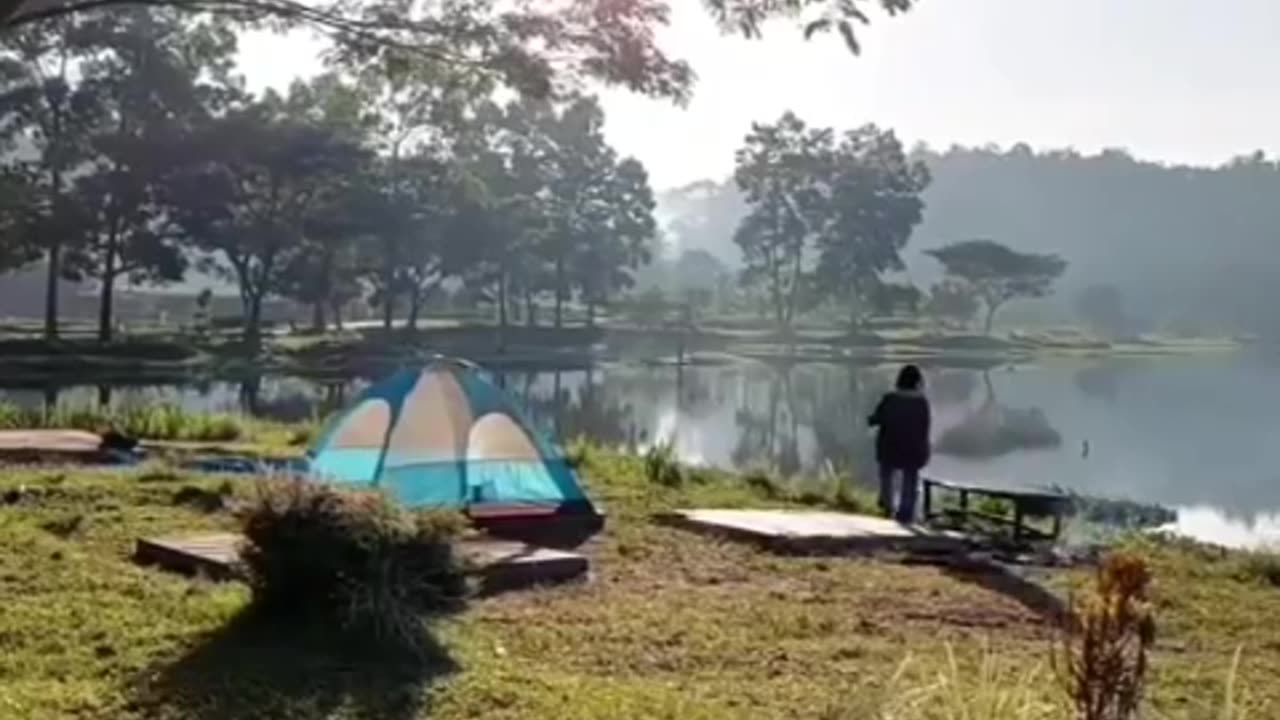 Lake "Segara Anak" on the face of Mount Rinjani