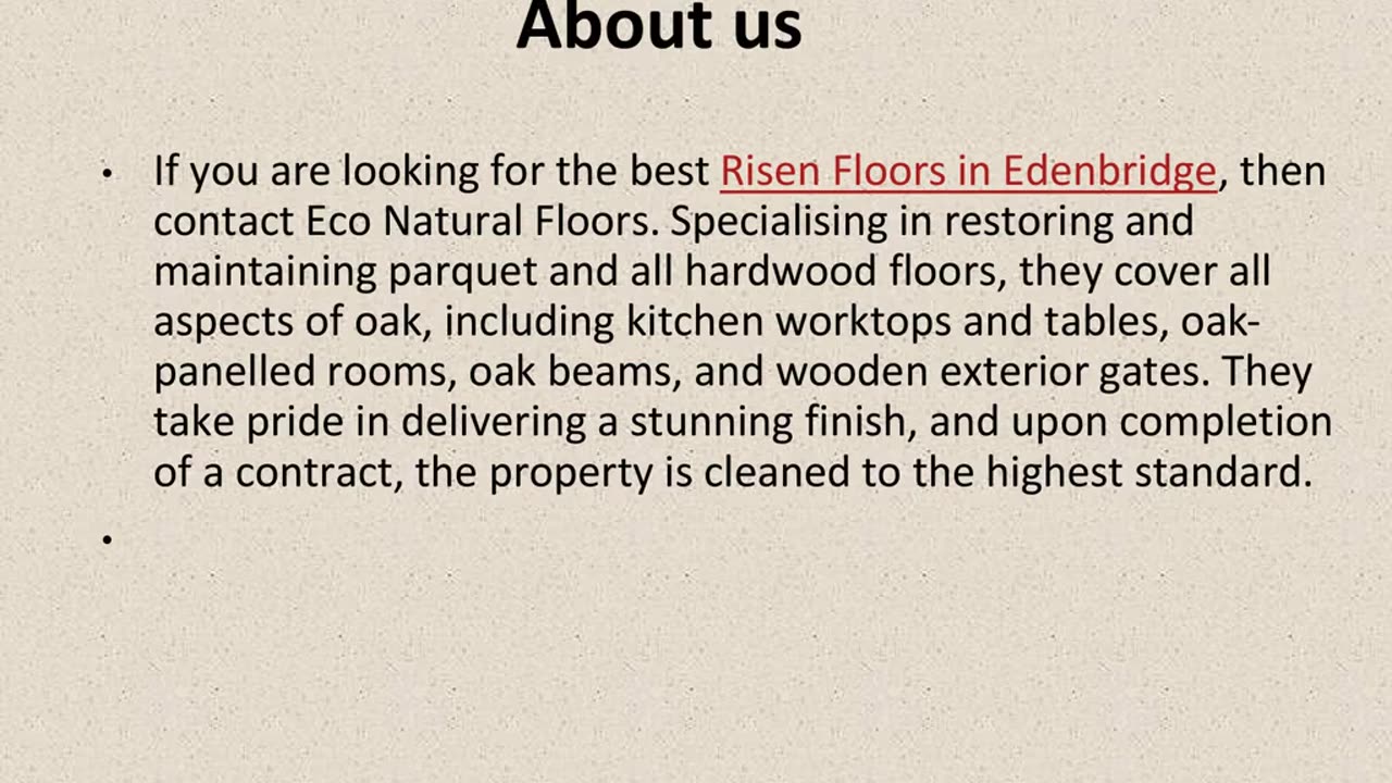 Best Risen Floors in Edenbridge.