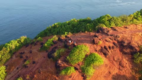 Person Captures Breathtaking Sunrise And Scenic Landscape At Fort Near River
