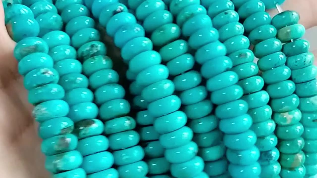 8mm Blue Natural turquoise smooth beads for Jewelry Making Fashion Design