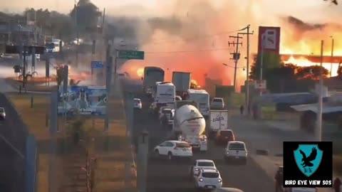 Wild footage of Mexican Gas station Explosion