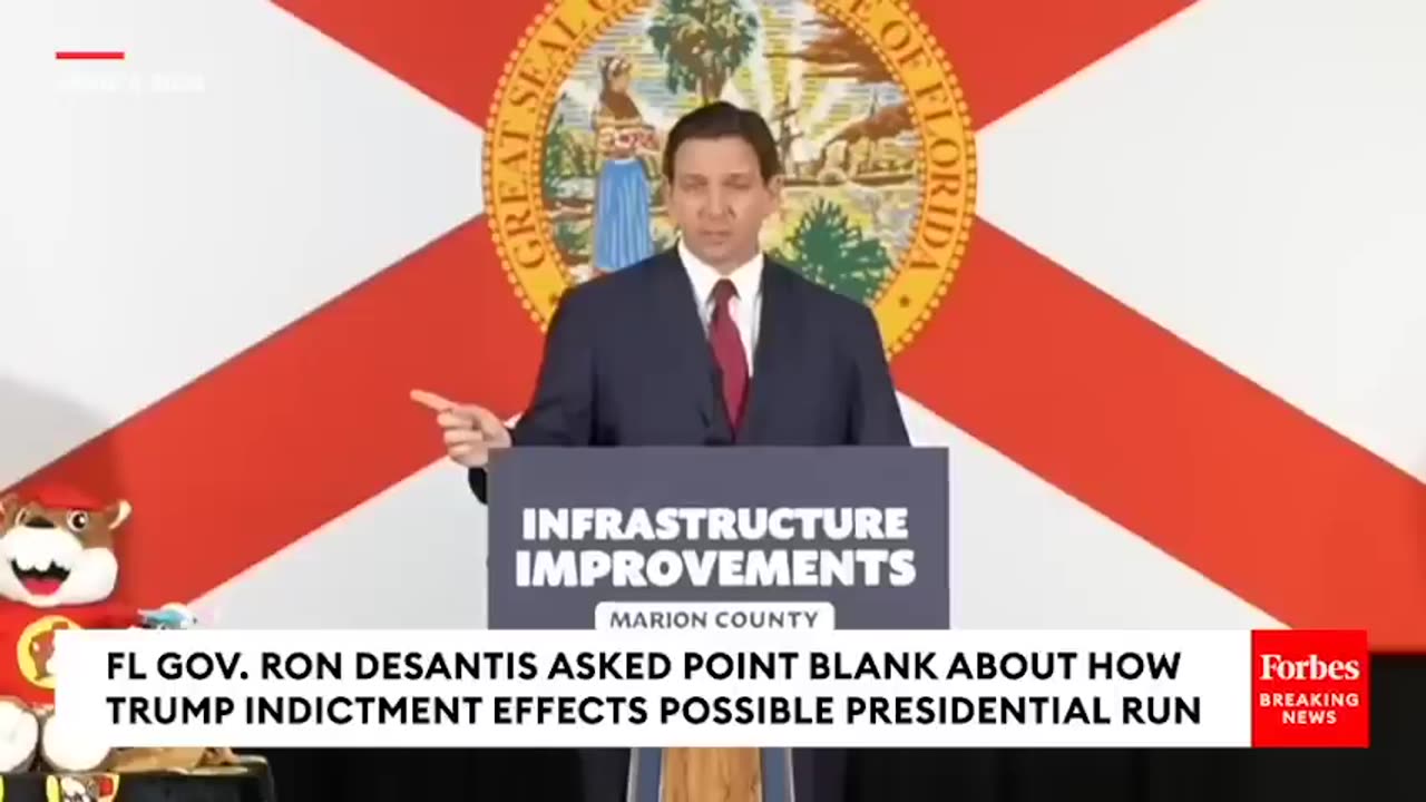 BREAKING NEWS- DeSantis Asked If Trump Indictment Affects Possible 2024 Presidential Bid