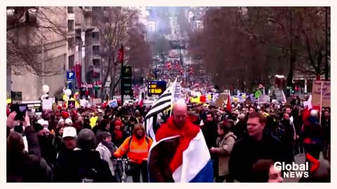 COVID-19 Belgium police use water cannons, tear gas on protesters marching against restrictions