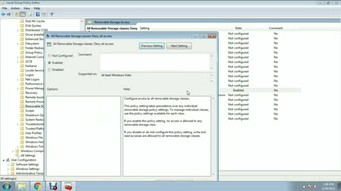 Disable USB Storage Devices in Windows 7 & 10 Removable storage classes Deny all access