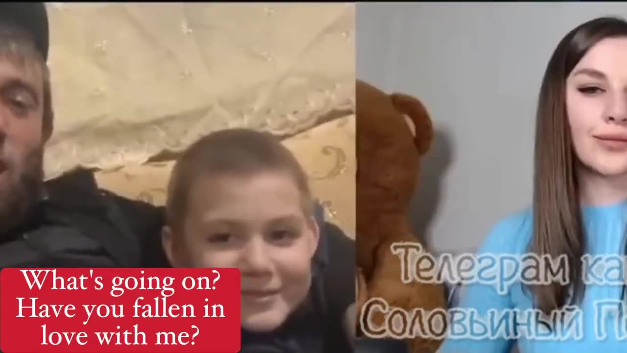 Russian Muslim man probably from Chechenya kidnaps a boy from Kiev
