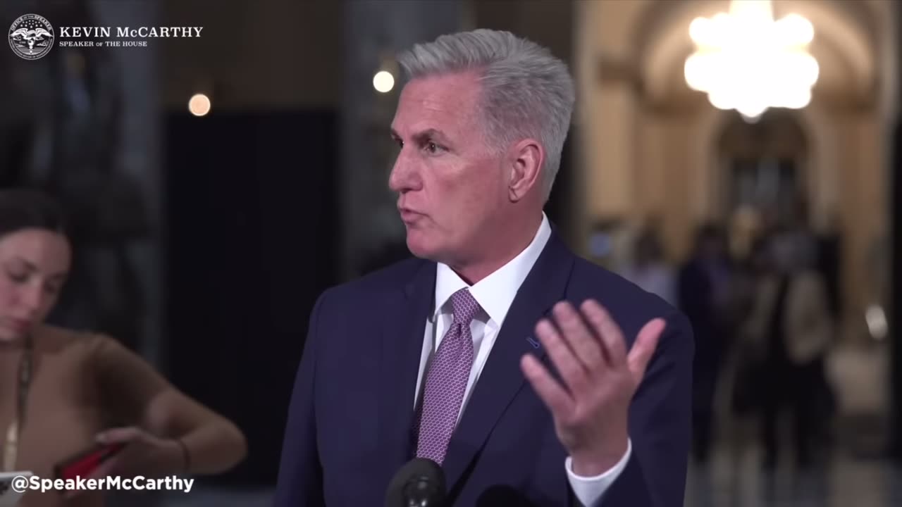 4/26/23 Speaker Kevin McCarthy / Limit Save Grow Act passed the House 217-215 Raises debt ceiling