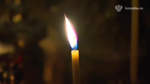 President Putin lights a candle for the victims of the Moscow Terror Attack