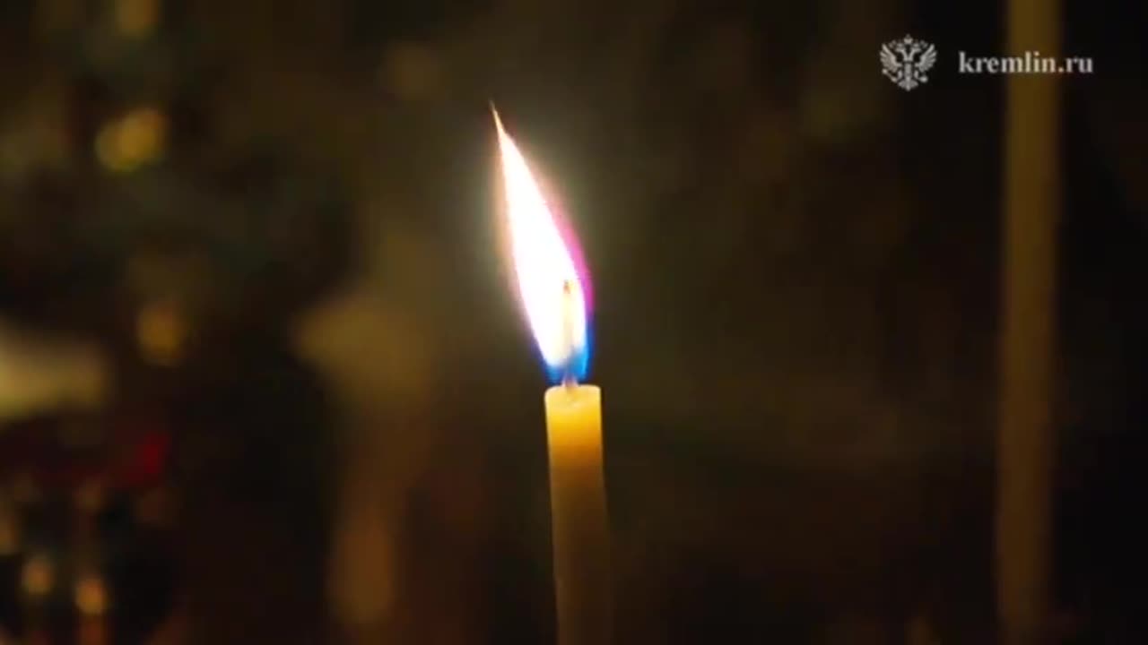 President Putin lights a candle for the victims of the Moscow Terror Attack