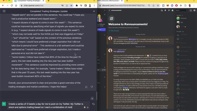 How ChatGPT can be used to manage a community on Discord and Twitter and promote social media