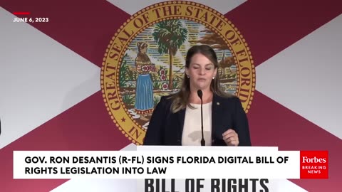 BREAKING NEWS- Gov. Ron DeSantis Signs Florida Digital Bill Of Rights Bill Into Law