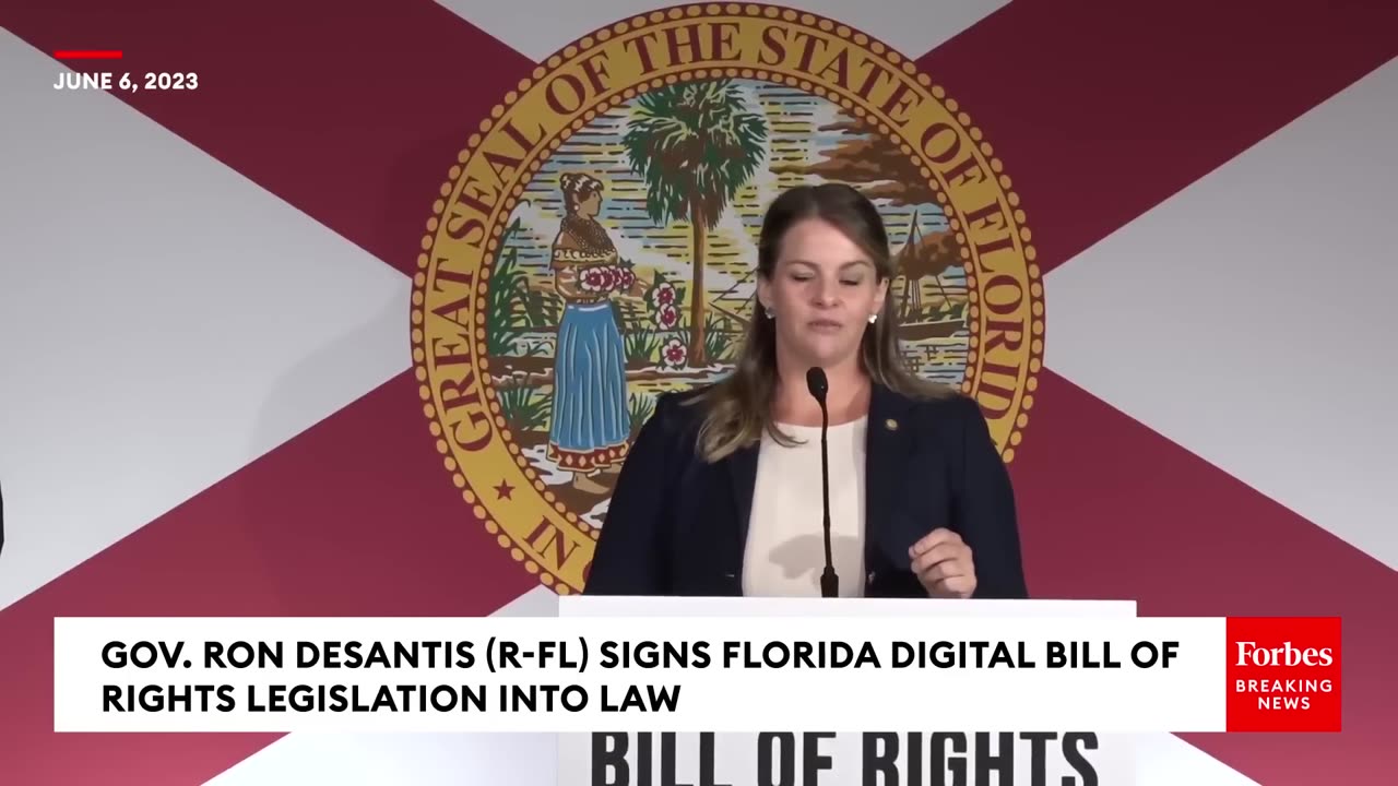 BREAKING NEWS- Gov. Ron DeSantis Signs Florida Digital Bill Of Rights Bill Into Law