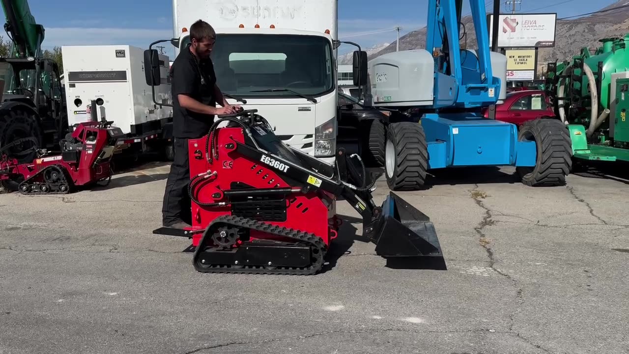 NEW Skid Steer Loader Walk Behind 2024 EGN EG360T 13.5 HP Aux Hydraulics