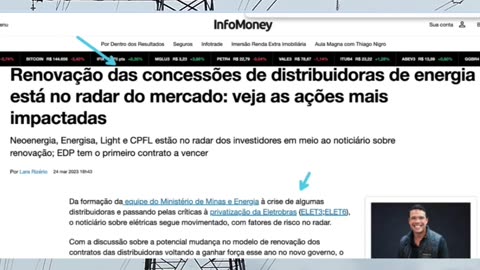 Renovação das concessões de distribuidoras de energia no radar do mercado #elet3 #elet6 #neoe3