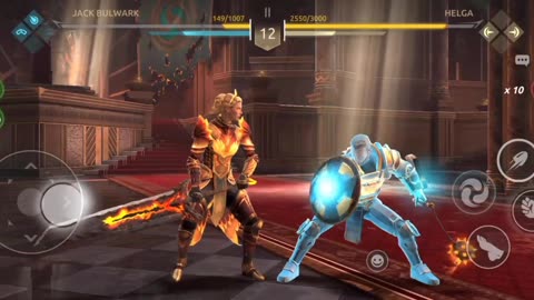 Boss Helga vs Jack bulwark || shadow fight 4 arena ranked gameplay