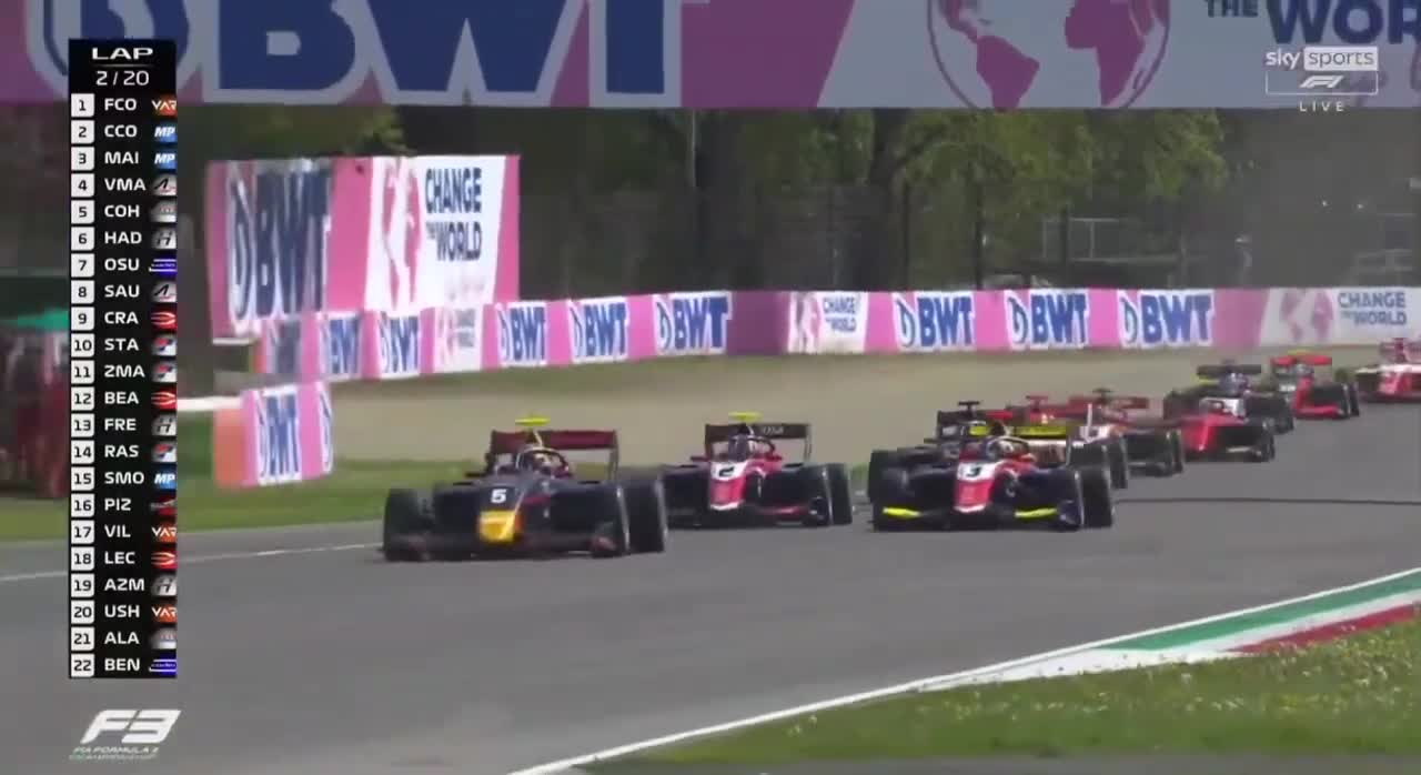 Amazing Overtake From Hadjar | F3 Imola Sprint Race 2022