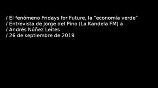 Interview they did to me for a radio station on Fridays For Future (Spanish)