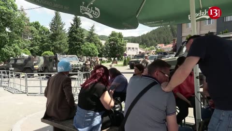 KFOR troops secure town hall with mayor inside after clashes in north Kosovo