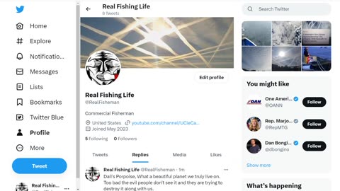Commercial Fishman Moves to Twitter Because of all the Shadowbanned on YouTube