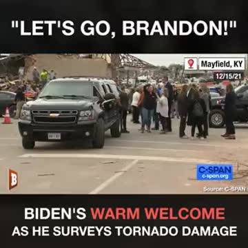 "Let's Go, Brandon!" Biden's Warm Welcome As He Surveys Tornado Damage