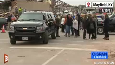 "Let's Go, Brandon!" Biden's Warm Welcome As He Surveys Tornado Damage