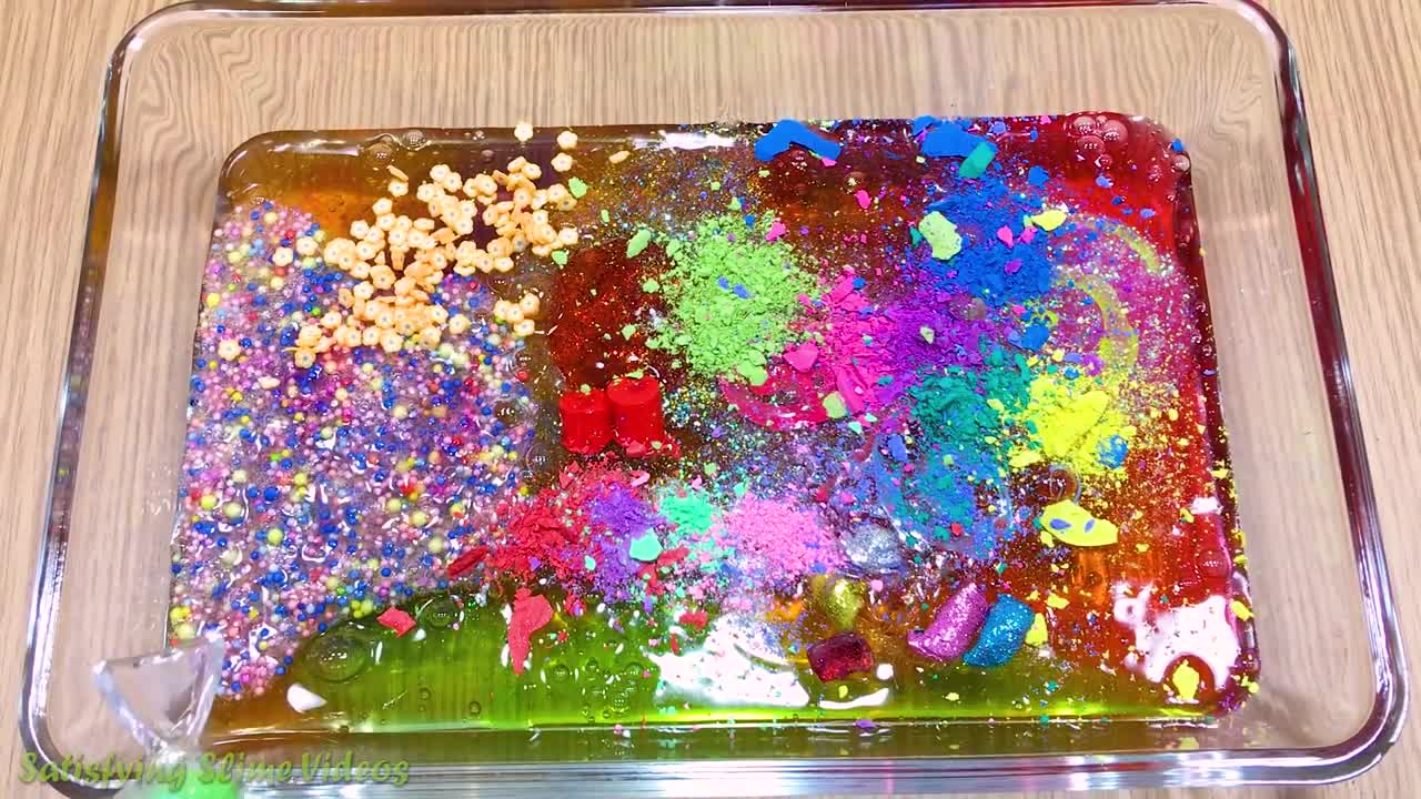 Mixing Random Things into Slime _ Slime Smoothie _ Satisfying Slime Videos (2)