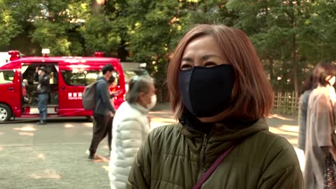 Visitors pray for happier new year at Tokyo shrine