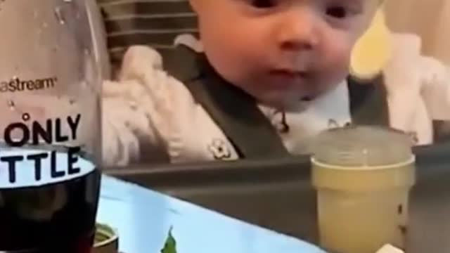 Cute baby eating video watch this video