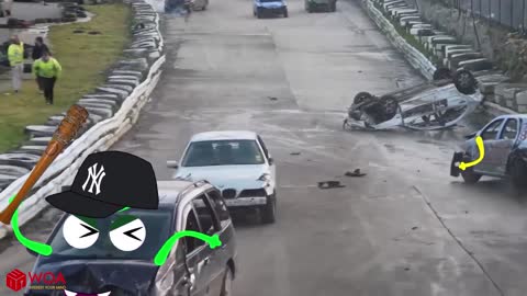 Funny Car Wars | Demolition Derby Hardest Hits | Banger Racing Angmering Raceway