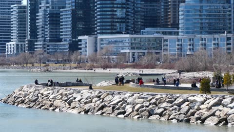 tORONTO Lake Ontario Lakeshore Walk 4K cANADA