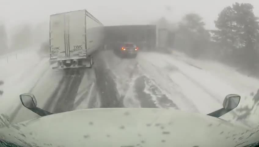 Terrifying Dashcam Footage Captures Moment A Tractor Trailer Obliterates An SUV In 100 Car Pileup