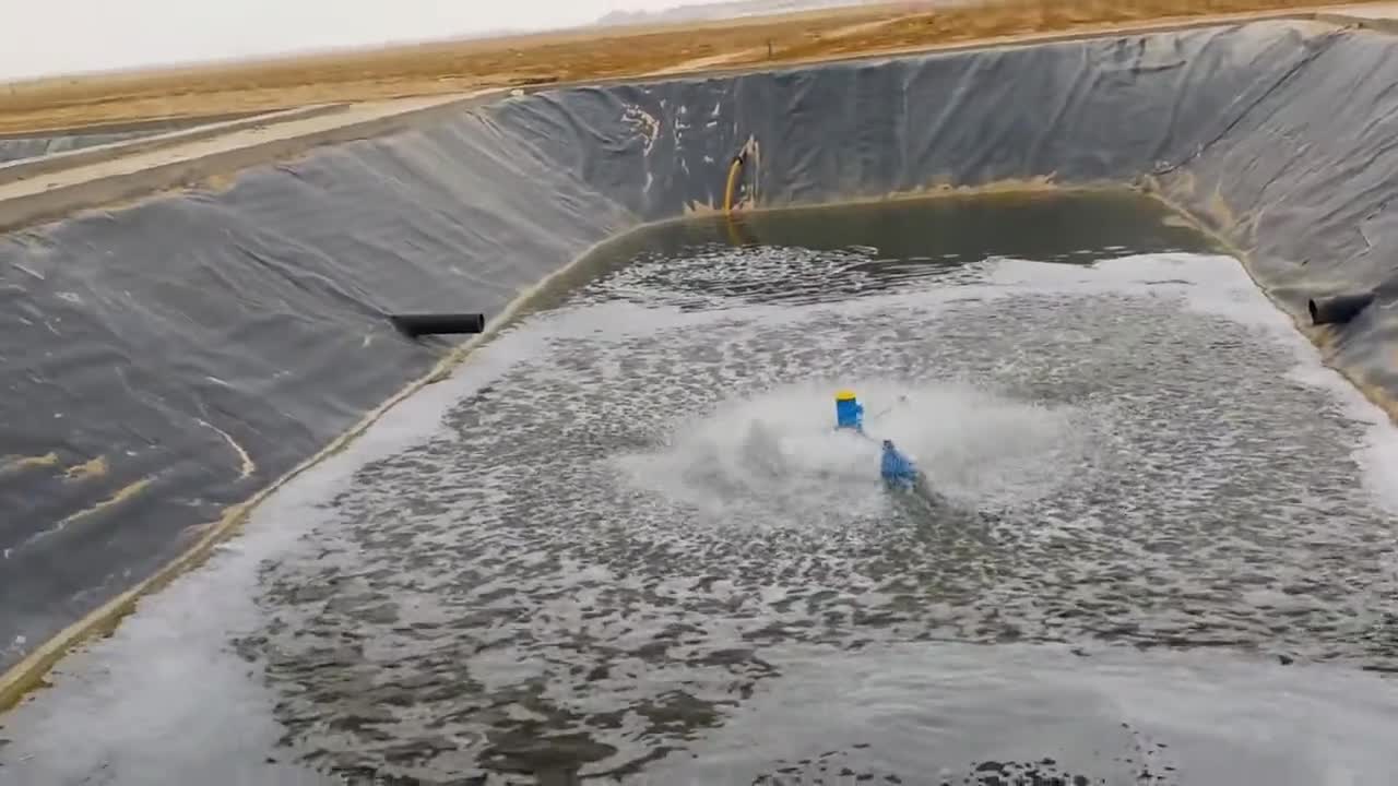 Ventilation equipment for fish farms, not the most beautiful