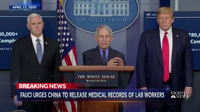 Fauci Asks China To Release Medical Records From Wuhan Lab