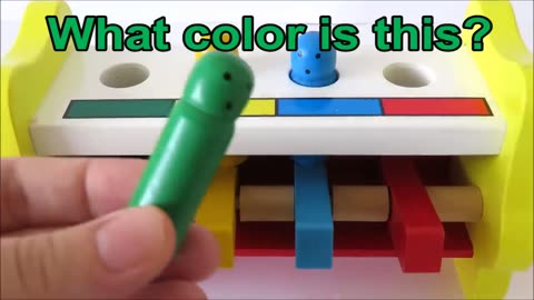 Baby toy learning video learn colors with wooden toys for babies toddlers preschoolers learn english