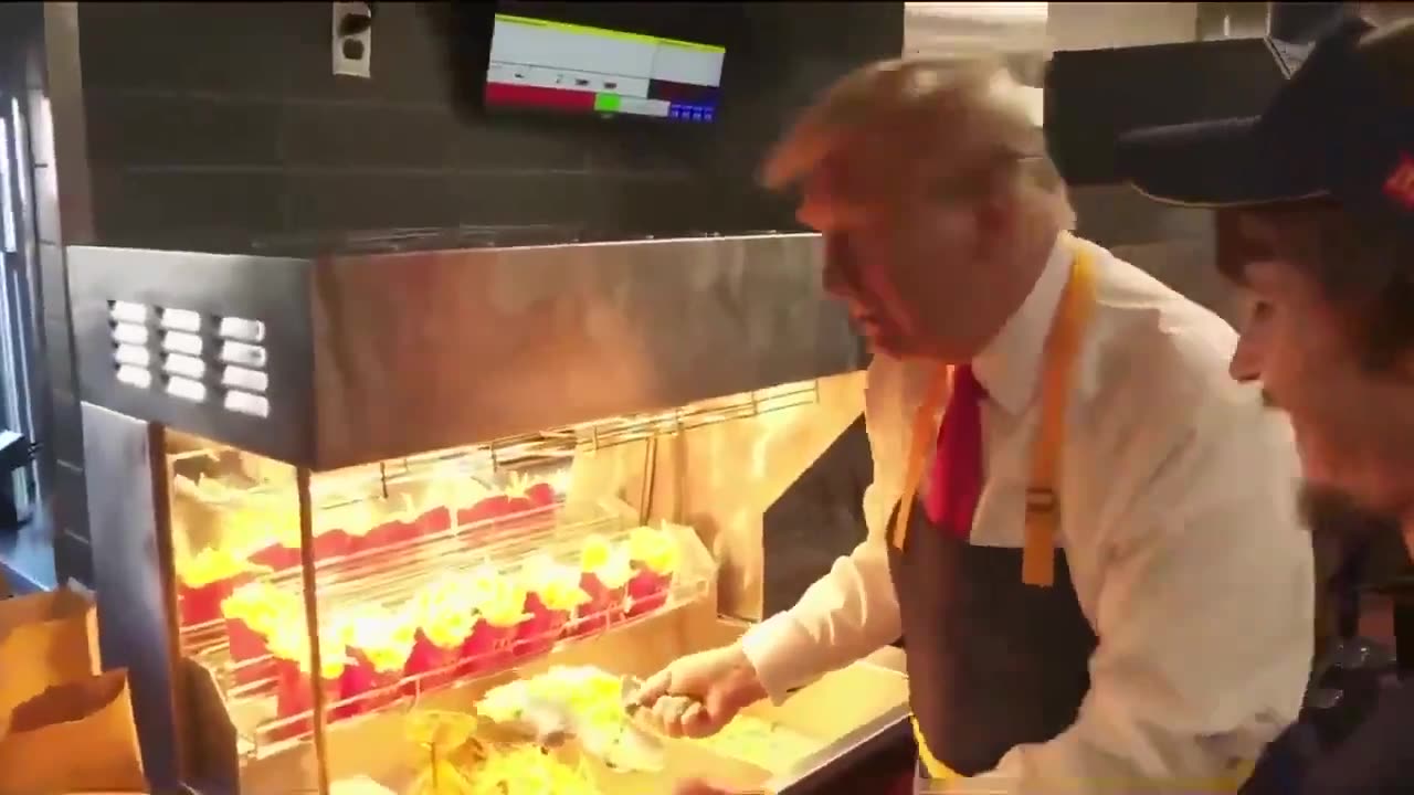 DONALD TRUMP has worked at McDonald’s 15 minutes more than Kamala Harris